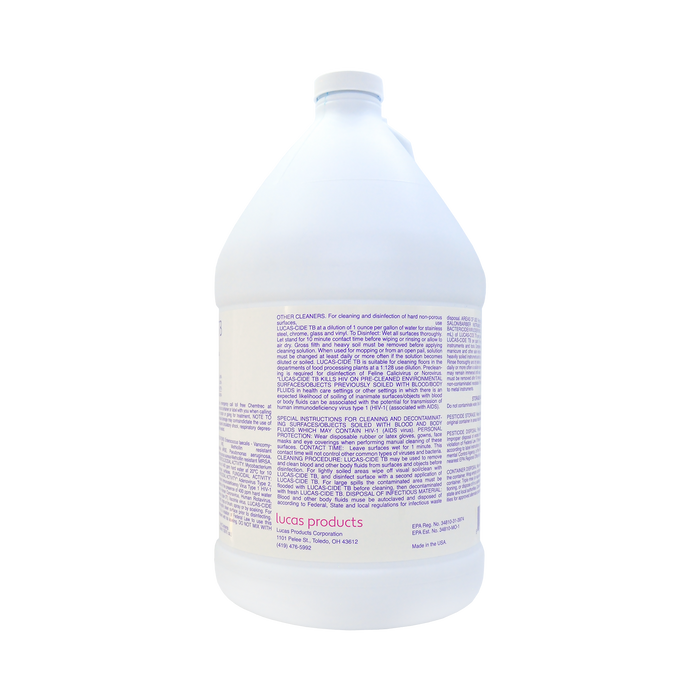 Lucas-Cide TB Concentrate Disinfectant Gallon Side
