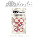 Kenchii 6-pack Thin Finger Comfort Ring Inserts for Shears Pink