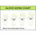 Betty Dain ColorTrak 100pk Black Vinyl Disposable Gloves Size Chart