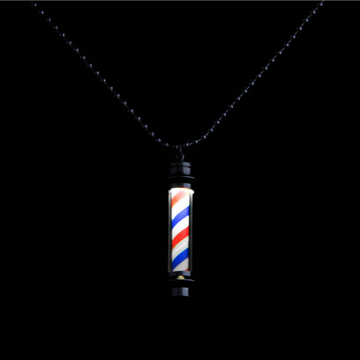 Barber Pole Light Up Necklace/Keychain
