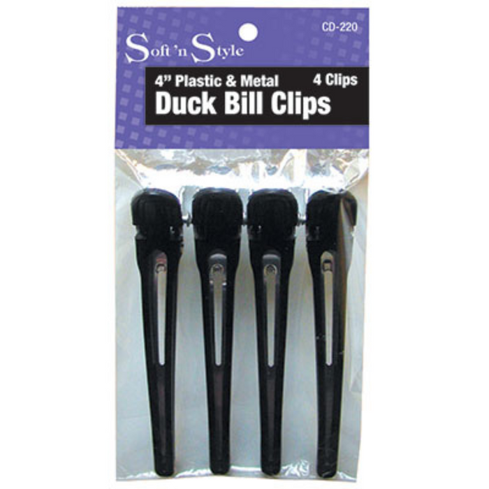 Soft n Style Plastic & Metal Duck Bill Clips CD-220
