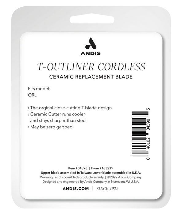 Andis Cordless T-Outliner Li Ceramic Replacement Blade #04590