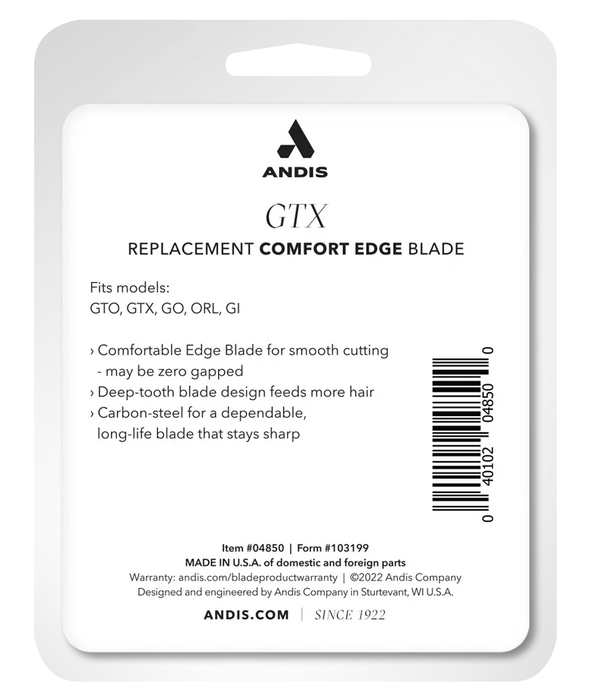 Andis GTX Deep Tooth T-Outliner Replacement Blade - Carbon Steel #04850