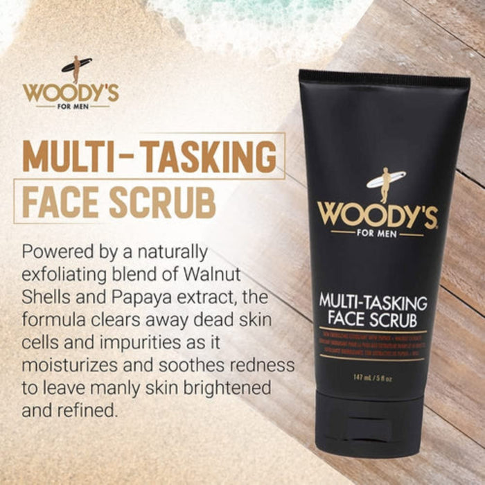 Woody's Multi-Tasking Face Scrub - 5oz