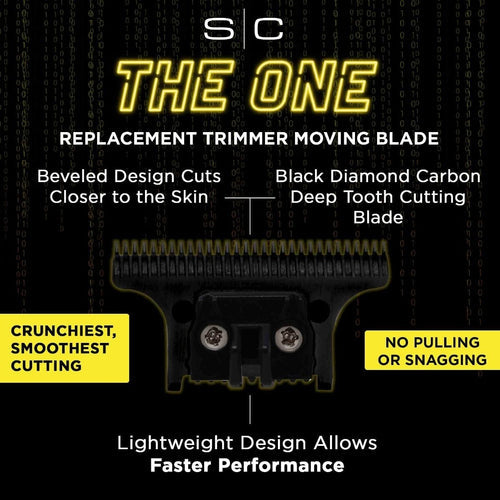 Gamma+ X-Pro Wide Stainless Steel with Black Diamond Carbon DLC The One Cutting Trimmer Blade Set #GP528SB