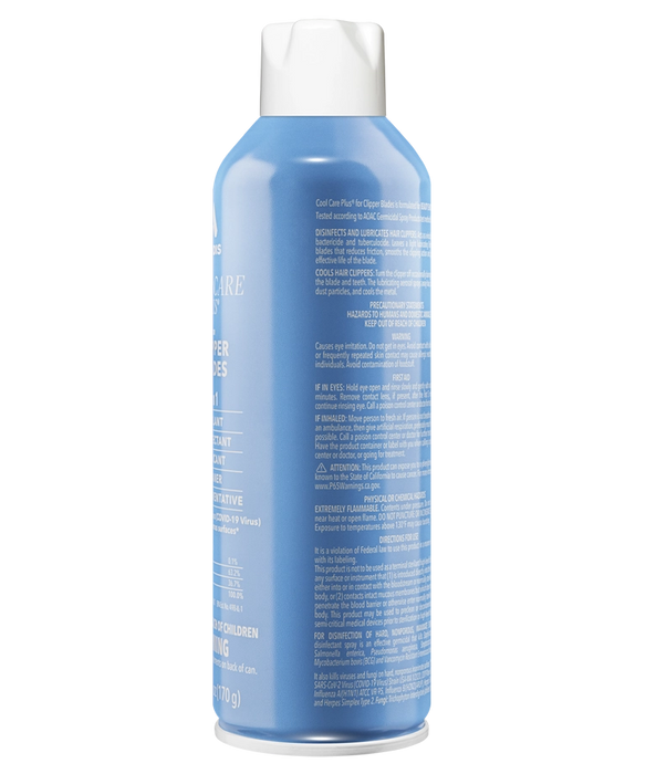 Blue spray can with white cap on a white background