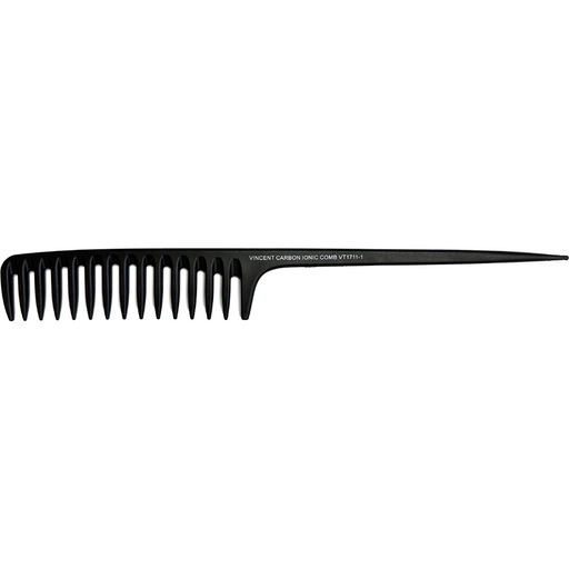 Vincent Carbon Long Rat Tail Comb 11.25” VT1711-1