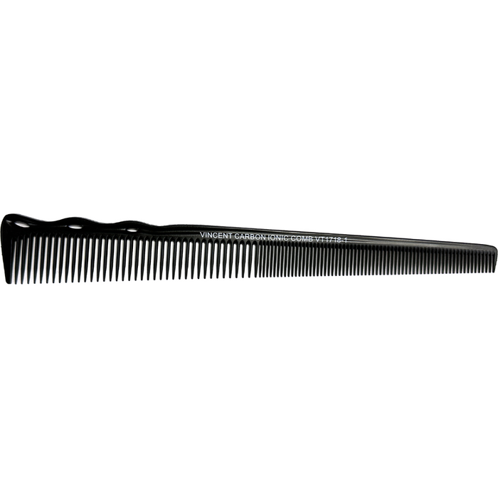 Vincent Carbon Narrow Tapering Comb 9” VT1718-1