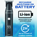 Juego de 14 piezas de recortadora y multigroomer Supreme Trimmer 3.0 para uso en seco y húmedo.