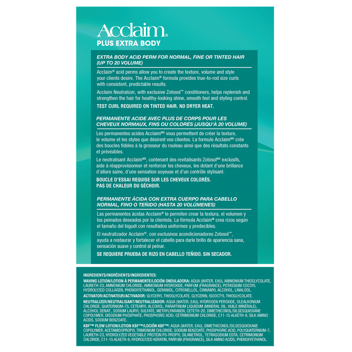 Acclaim Plus Extra Body Acid Perm
