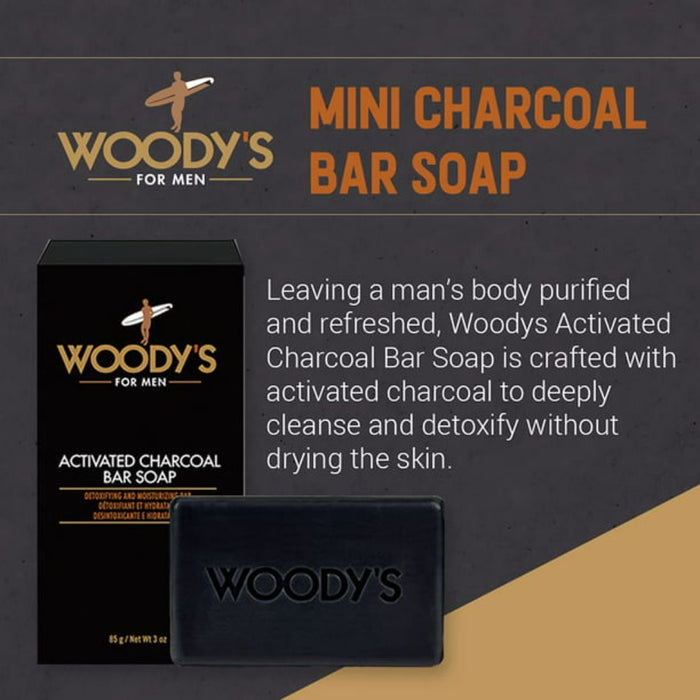 Woody's Mini Charcoal Soap Bar - 3 oz