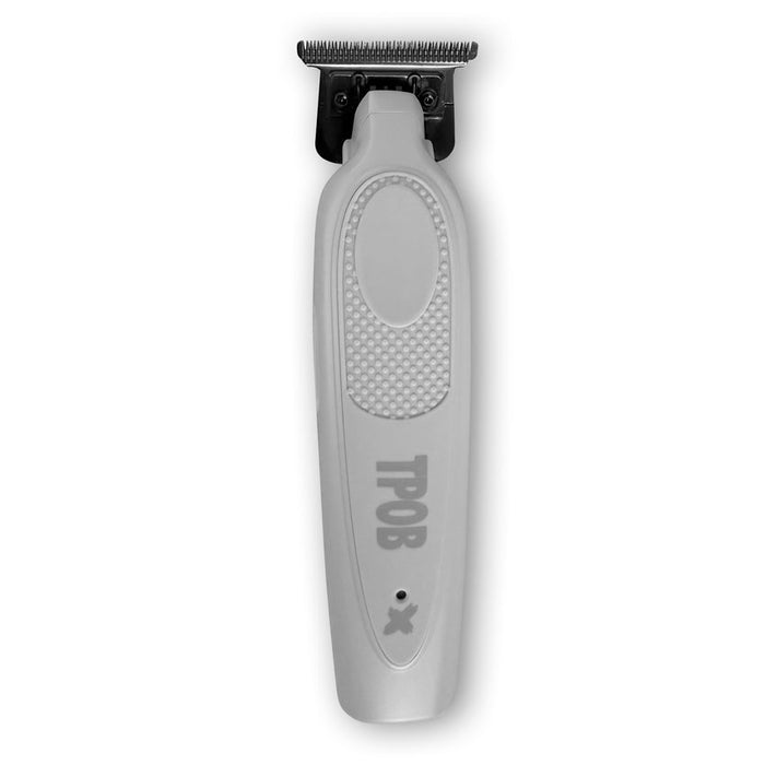 Hair trimmer with 'TPOB' branding on a white background
