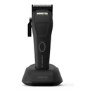 Monster Clippers Cerberus Hair Clipper front view on charging stand on a white background