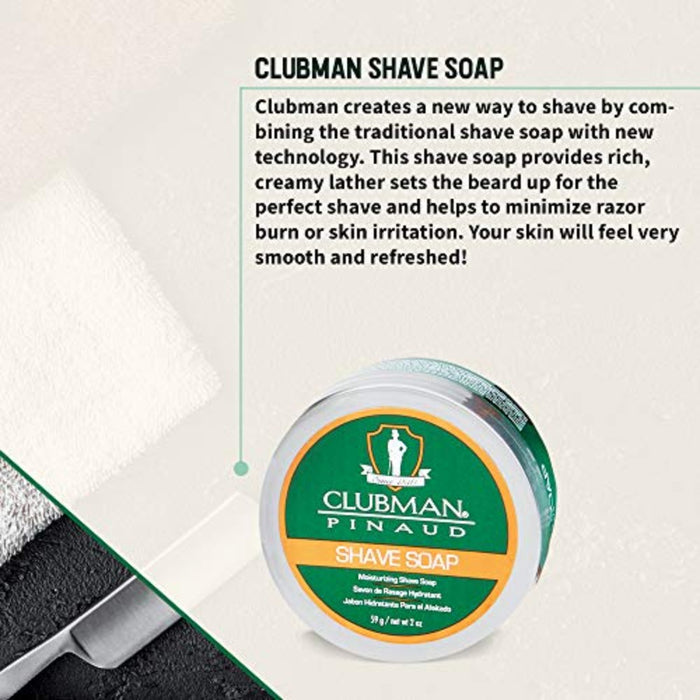 Clubman Pinaud Shave Essentials Set - Dopp Kit With Whiskey Woods After Shave, Shave Soap and Shave Brush