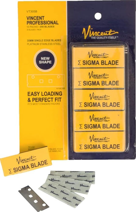 Vincent Sigma Blades fit Vincent Weasel Razor 