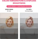 18-inch LED Ring Light for Phone and Camera, 48W, 3200k-5600k Ring Light with Stand and Phone Holder for Photography, Makeup, Video Shooting