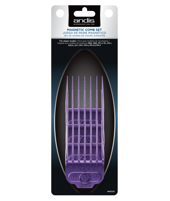 Andis Single Magnetic Comb Set Large (4pcs) #66320