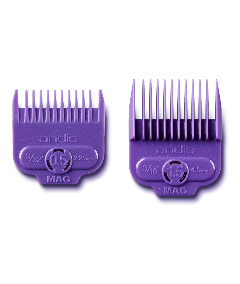 Andis Single Magnetic Comb Set Dual Pack 0.5 & 1.5 #66560 — Wb Barber 