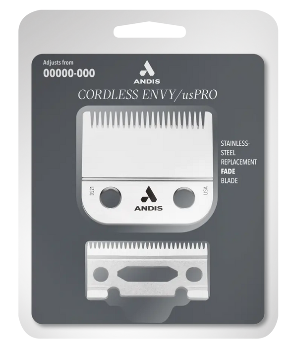 Andis Cordless Envy Li / usPRO Stainless Fade Blade Set #69180 