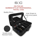 StyleCraft On-The-Go Barber/Stylist Lightweight Water Resistant Travel Case with Mirror #SC328B