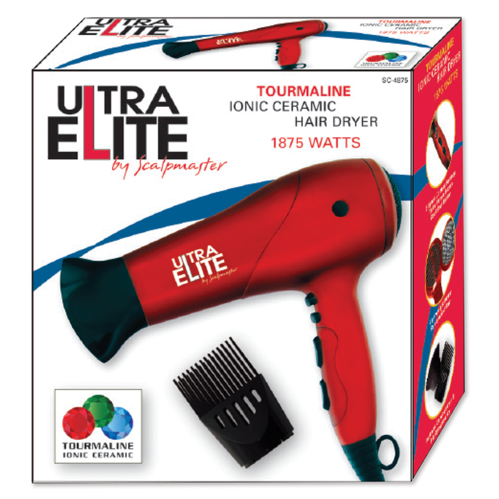 Scalpmaster Ultra Elite Tourmaline, Ionic, Ceramic Dryer - 1875W