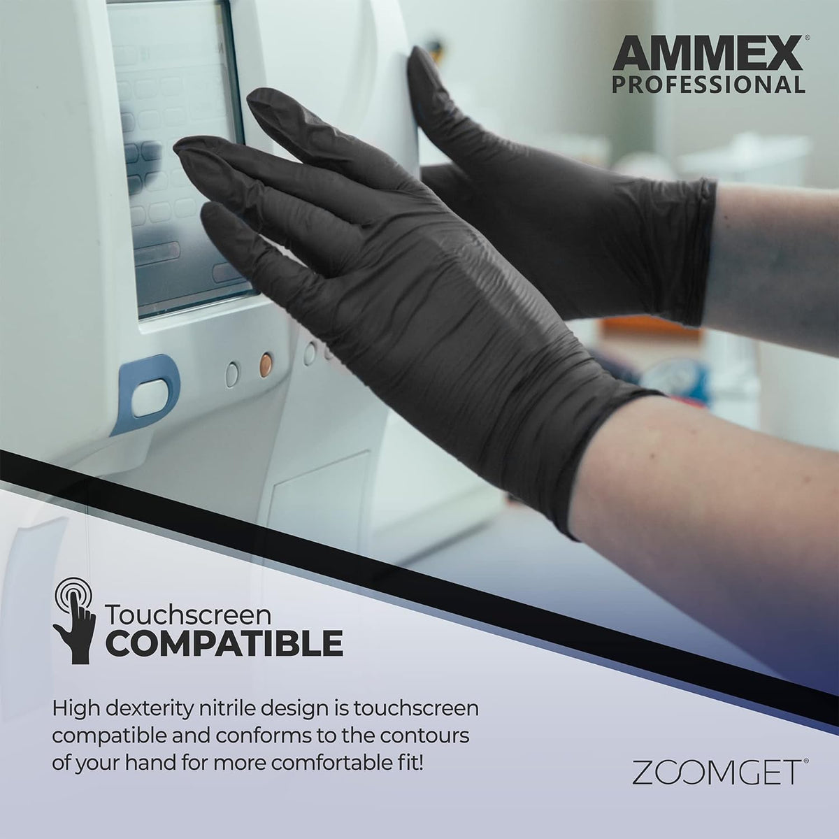 Ammex Black Nitrile Gloves – WB Barber Supply