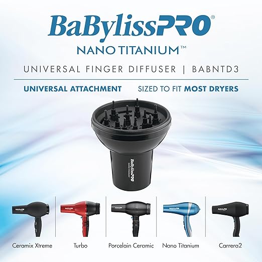 BaBylissPRO Nano Titanium Universal Finger Diffuser #BABNTD3