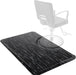 Marbleized Rectangular Chair Floor Mat Black