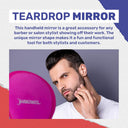 BarberMate Teardrop Mirror Pink