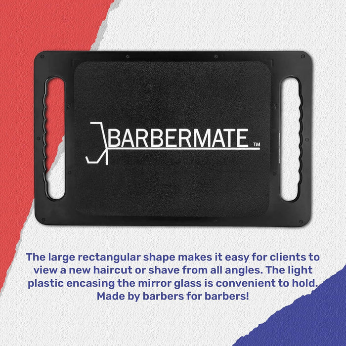 Espejo de taller con bandeja de plástico resistente BarberMate