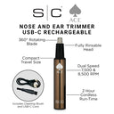 StyleCraft ACE Electric Ear & Nose Hair Trimmer With Dual-Speed Motor #SC412B