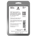 A gray rectangular product package or card for an ANDIS AMPD replacement blade set, shown against a plain white background. The front has a white label with black text, a barcode, a QR code, and the ANDIS logo.