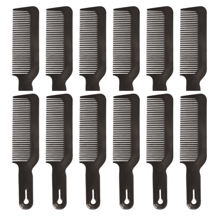 Scalpmaster Barber 8-1/2" Clipper Comb - Black #132 12 Pack