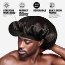 RED by Kiss Men's Elastic Band Silky Satin Bonnet #HD211