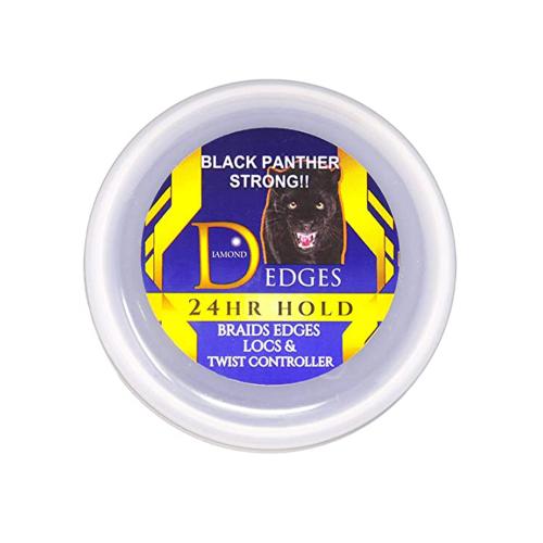 Black Panther Strong Edge Control 4oz - 24HR Hold - Braids Edges Locs & Twist Controller Pomade