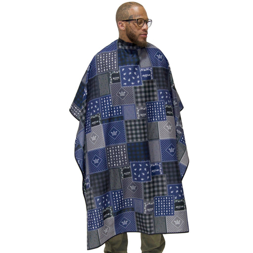 King Midas Barber Cape - Royal 4 Life Blue