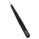 Black tweezers on a white background