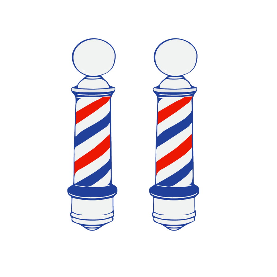 barber pole static cling decal – WB Barber Supply