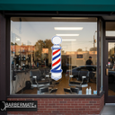 BarberMate Barber Pole Double Sided Static Cling Decal