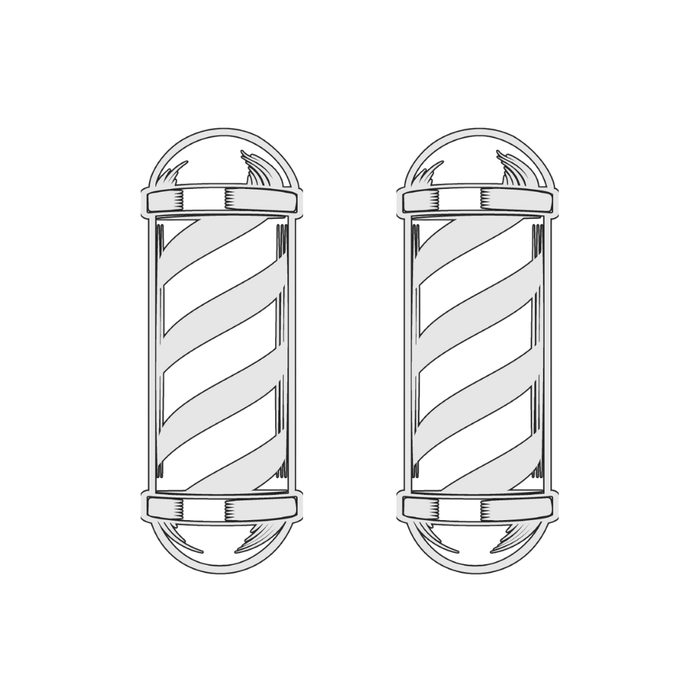 BarberMate Barber Pole Vinyl Car Decal