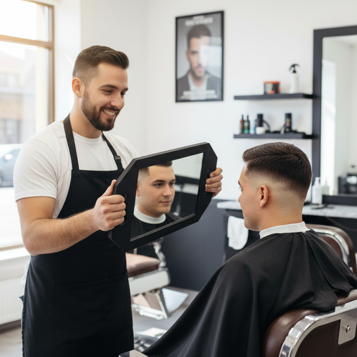 Espejo con marco de espuma BarberMate