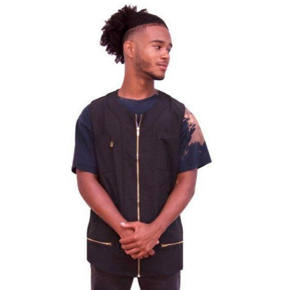 Falah Shears Black Barber Vest / Stylist Jacket - Professional, Reusable Polyester - Sizes M To 3XL