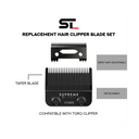 Supreme Trimmer Taper Blade for TORQ Clipper #CT35DS