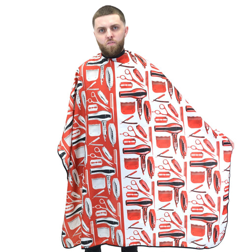 barber capes- barber cape- red barber capes- premium barber cape-cape for barbers -hair cutting capes-stylist capes- king midas capes-