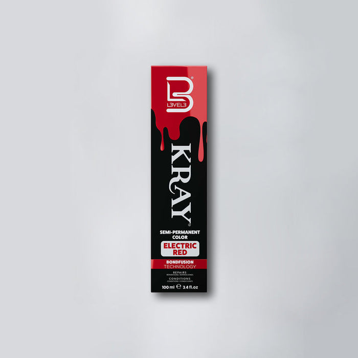 L3VEL3 KRAY Electric Red Semi Permanent Color