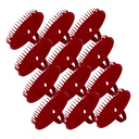 FMS Hair & Scalp Shampoo & Massage Brush Dozen Red