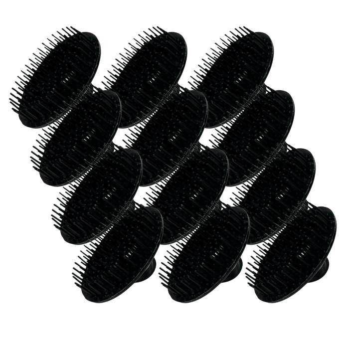 FMS Hair & Scalp Shampoo & Massage Brush Dozen Black