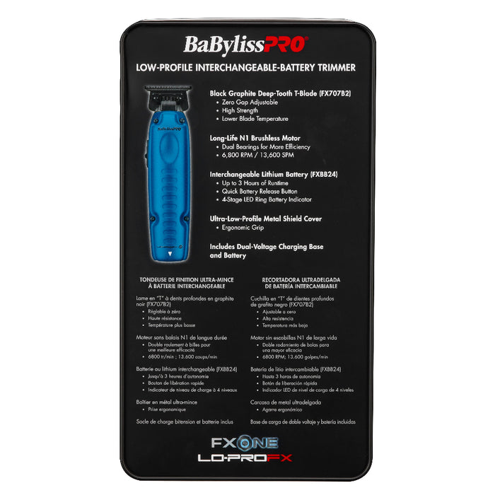 BaBylissPRO FXONE Lo-ProFX Limited Edition Black & Blue Trimmer #FX729BL