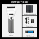 BaBylissPRO Limited Edition FXONE All-Metal Interchangeable Battery Double-Foil SHAVER Transparent White FrostByte #FX79FSTW