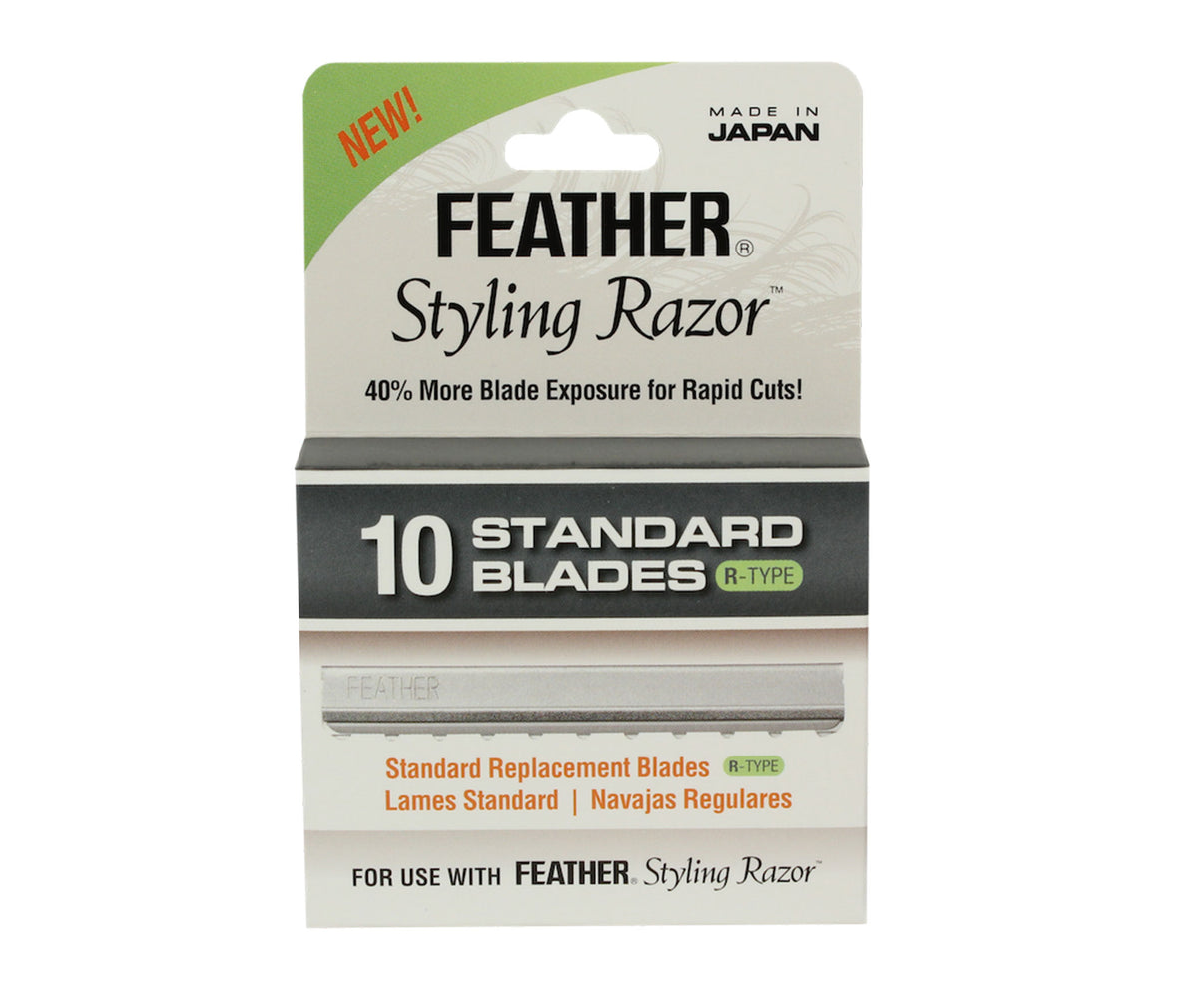 Feather Styling Razor Standard R-Type Blades — WB Barber Supply